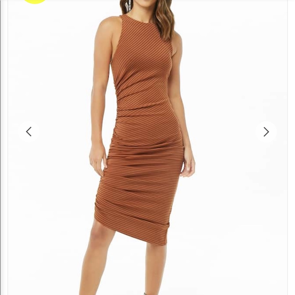 Forever 21 Ruched Midi Dress